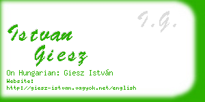 istvan giesz business card